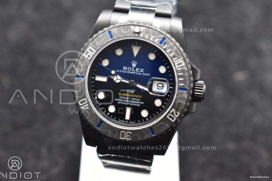 1:1 Submariner Dial DLC Bracelet VS VSF DLC DIW Blue Black Lightweight on Best 1157 Edition Sandblasted 0727